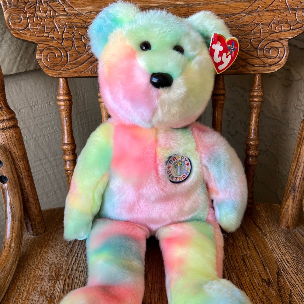 B.B. Bear Birthday Beanie Baby